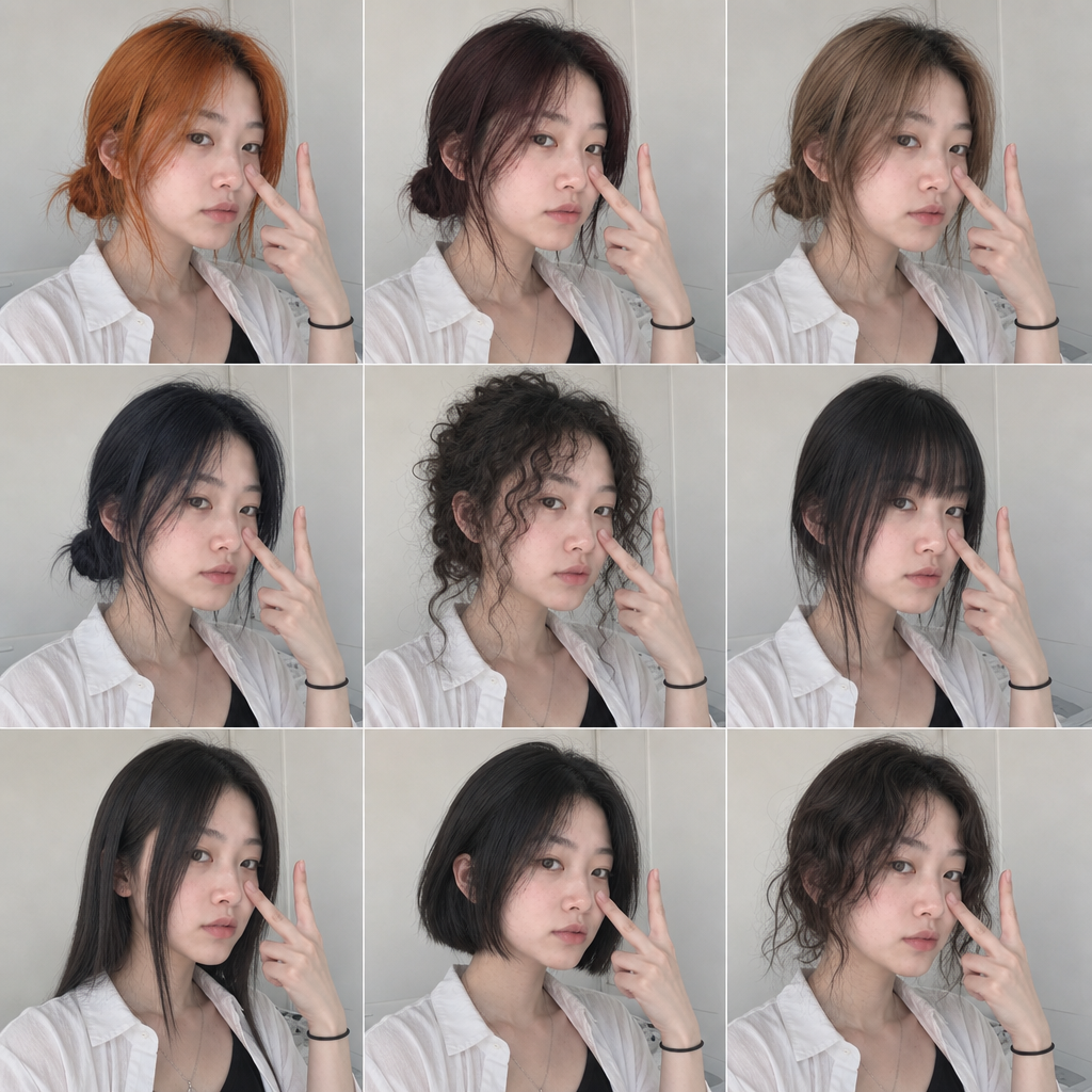 주의 헤어 비교 보드